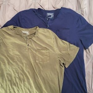 2 Express Slub pocket tees XXL Tall